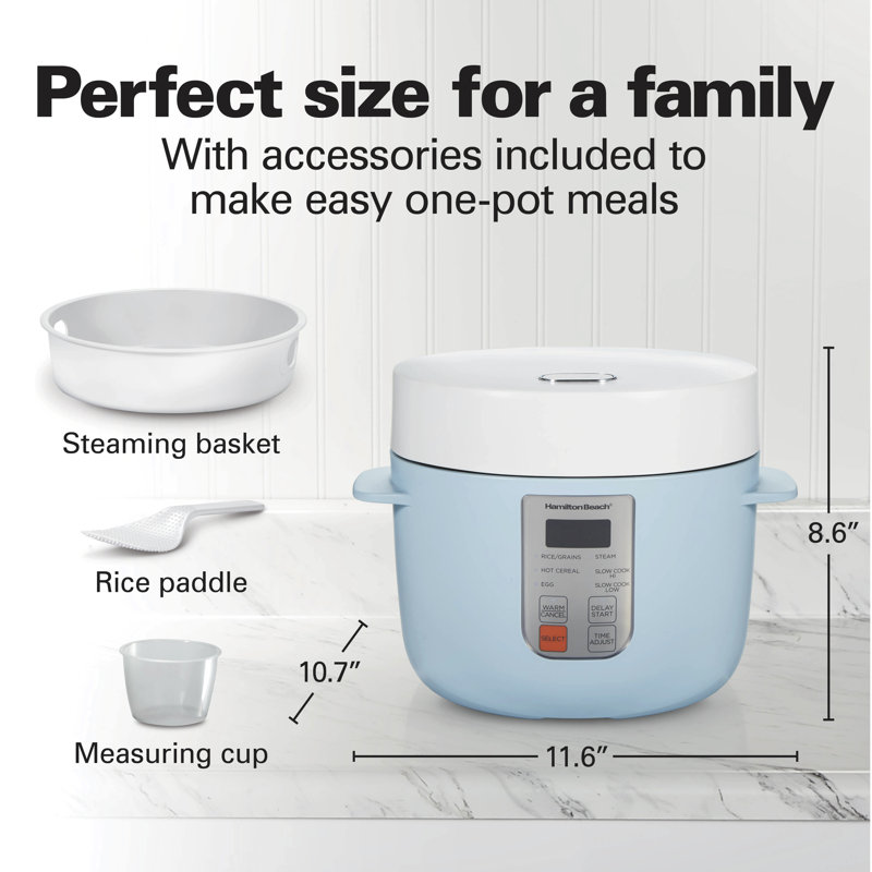 Hamilton Beach® MultiFunction Rice Cooker 12 Cup/3 Quart Capacity